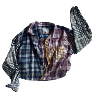 American Eagle Cozy Cabin cropped flannel